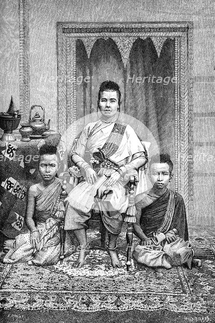 The Queen Mother of the Cambojan (Khmer), Cambodia, 1895. Artist: Unknown