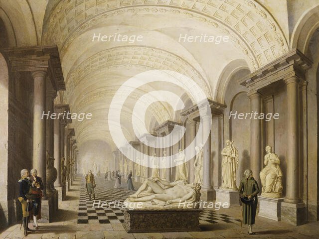 The Gallery of the Muses, in the Royal Museum at the Royal Palace, Stockholm, 1796. Creator: Per Hillestrom.