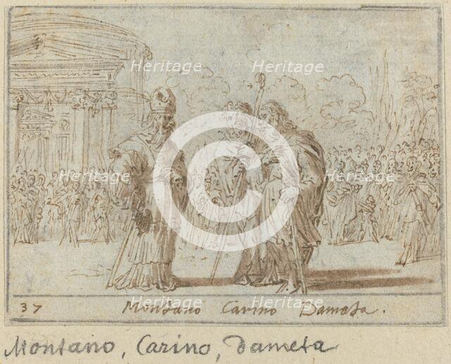 Montano, Carino and Dameta, 1640. Creator: Johann Wilhelm Baur.