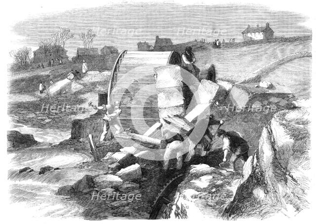 Illustrations of the Flood at Sheffield:...Broadhead Wheel Mill...workmen searching for tools, 1864. Creator: Unknown.