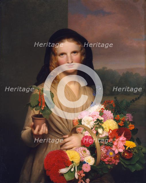 The Flower Girl, 1846. Creator: Charles Cromwell Ingham.