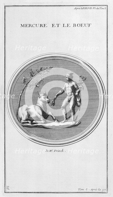 'Mercury and the Ox', 1757. Artist: Bernard de Montfaucon