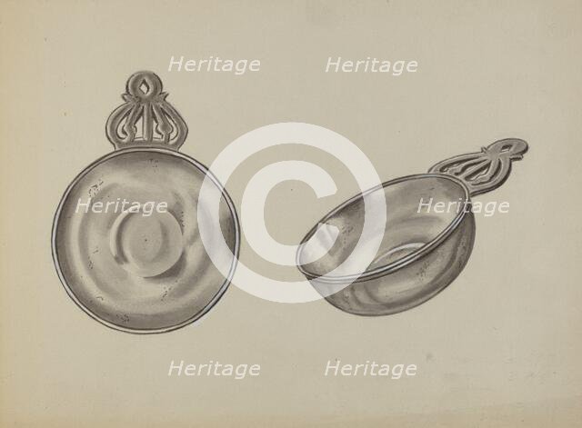 Pewter Porringer, c. 1936. Creator: Fred Peterson.