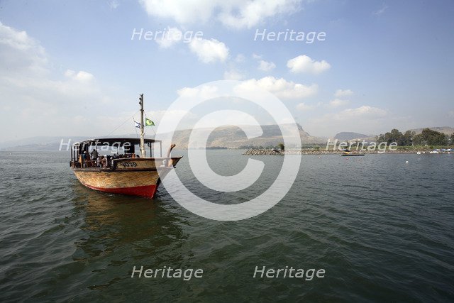 A boat on the Sea of Galilee, Israel. Artist: Samuel Magal