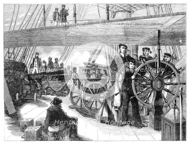 The Grand Naval Review, at Spithead: Main-Deck of "The Blenheim" - sketched by J. W. Carmichael, 185 Creator: Unknown.