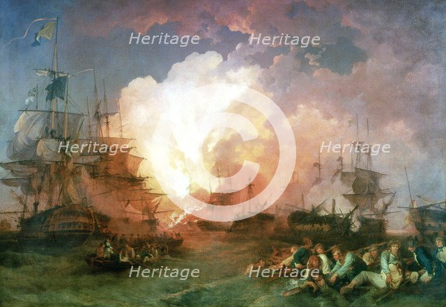 'The Battle of the Nile', 1800. Artist: Philip James de Loutherbourg