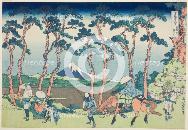 Tokaido Hodogaya, from the series "Thirty-six Views of Mount Fuji (Fugaku..., Japan, c. 1830/33. Creator: Hokusai.