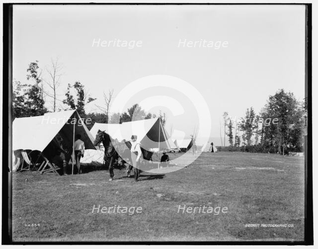Fort Sheridan, camp ground by the lake, between 1880 and 1899. Creator: Unknown.