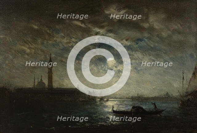 Venise et le Campanile au clair de lune, between 1870 and 1890. Creator: Felix Francois Georges Philibert Ziem.