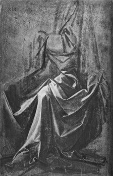 'Cast of Drapery for a Seated Figure', c1475 (1945). Artist: Leonardo da Vinci.