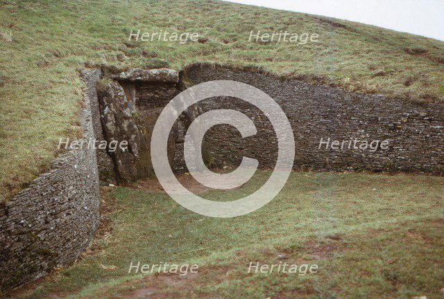 Long Barrow of Belas Knap, near Winchcombe, Gloucestershire, 20th century. Artist: CM Dixon.