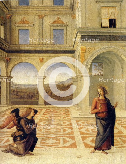 The Annunciation, ca 1498. Artist: Perugino (ca. 1450-1523)