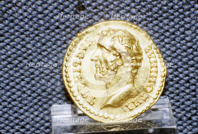 Gold Coin of Roman Emperor, Antonius Pius, 138-161. Artist: Unknown.