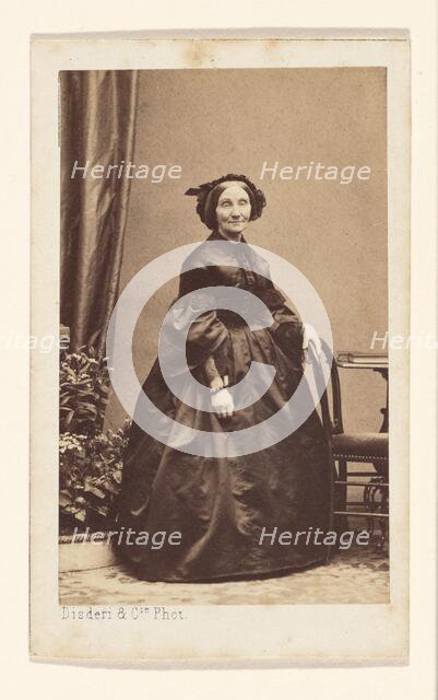 Portrait of an Elderly Woman, 1862-1864. Creator: Disdéri & Cie..