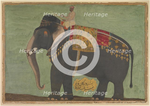 Portrait of the Elephant 'Alam Guman, ca. 1640. Creator: Painting attributed to Bichitr (active ca. 1610-60).