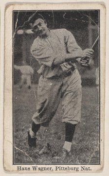 Hans Wagner, Pittsburg Nationals, from the Baseball Players set (W500), ca. 1915. Creator: Unknown.