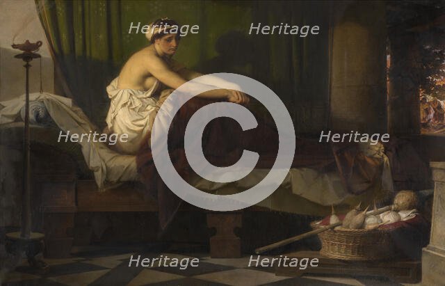 The Awakened Penelope Waits for the Return of Ulysses, 1877. Creator: Eduard Julius Friedrich Bendemann.