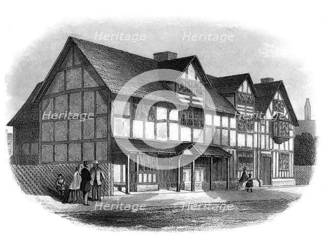 William Shakespeare's house, Stratford-upon-Avon, Warwickshire, late 19th century. Artist: Unknown