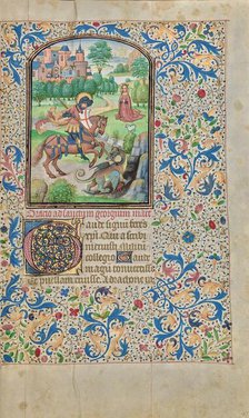 Saint George and the Dragon; Arenberg Hours, early 1460s. Creator: Willem Vrelant.