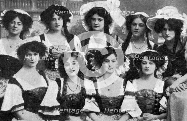 Gaiety Girls, 1908 (1951). Artist: Unknown