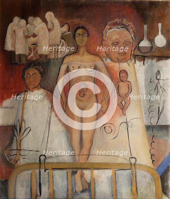 Frida and the Caesarean Operation or The Hospital, 1931. Creator: Kahlo; Frida (1907-1954).