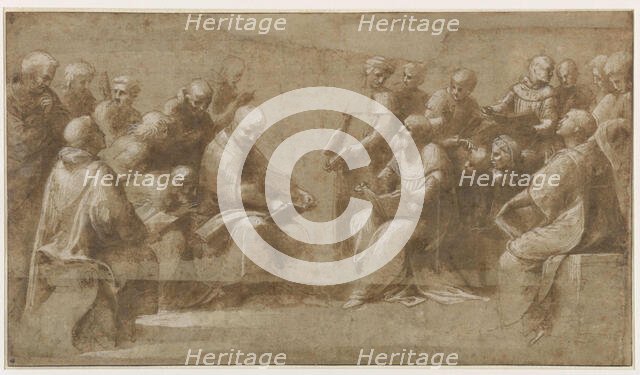 Study for The Disputation of the Holy Sacrament, 1508-1510. Creator: Raphael (Raffaello Sanzio da Urbino) (1483-1520).