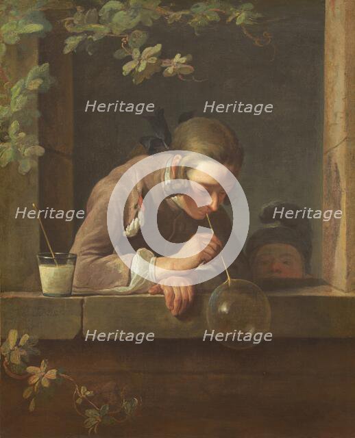 Soap Bubbles, probably 1733/1734. Creator: Jean-Simeon Chardin.