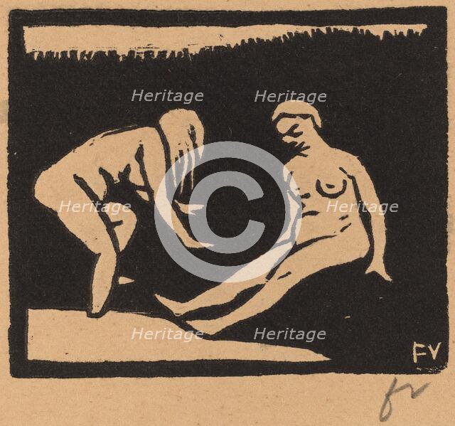 Leaving the Water (La sortie du bain), 1893. Creator: Félix Vallotton.