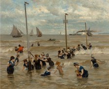 Bathing by the sea, 1876. Creator: Thoren, Otto von (1828-1889).