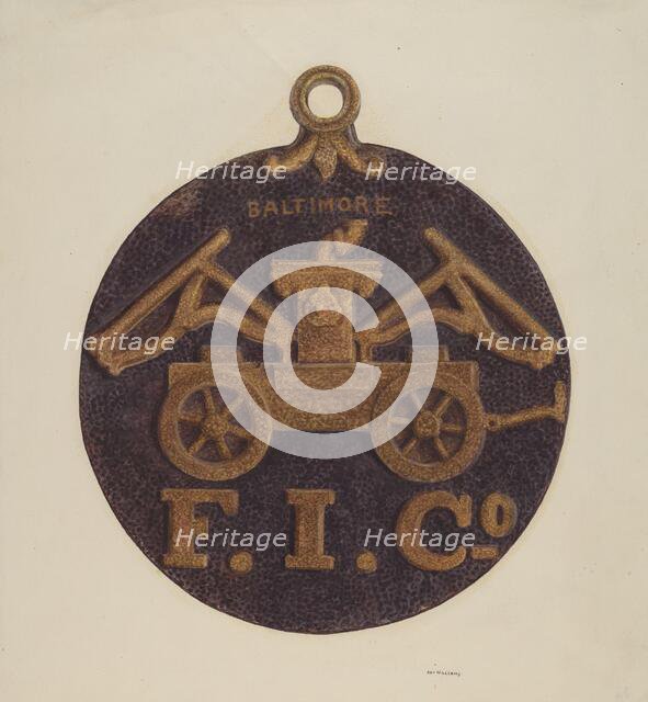 Firemark, c. 1938. Creator: Donald Williams.