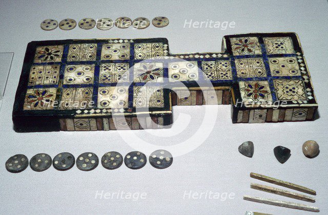 The Royal Game of Ur, from Ur, southern Iraq, c2600-c2400 BC. Artist: Unknown