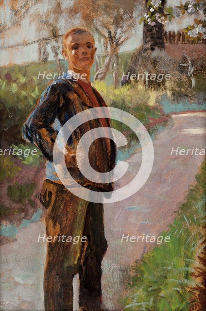 Landscape with the Artist's Son on a Path, between 1913-1917. Creator: Jacek Malczewski.