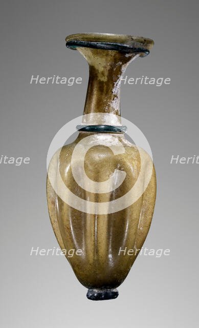 Yellow Oinochoe with body indentations, 4th century A.D. Creator: Unknown.