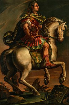 Emperor Nero on horseback. Creator: Stradanus (Straet, van der), Johannes, (Follower)  .