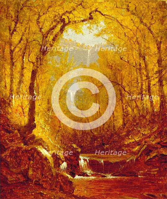 Kaaterskill Falls, 1871. Creator: Sanford Robinson Gifford.