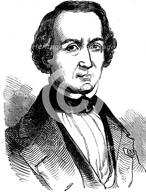 UJJ Leverrier, French astronomer who calculated the position of planet Neptune in 1846 (1847). Artist: Unknown