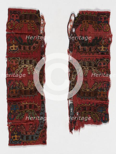 Border Fragments, Peru, 100 B.C./A.D. 200. Creator: Unknown.