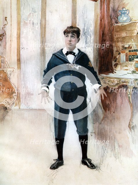 Weedon Grossmith in The New Boy, c1902.Artist: Ellis & Walery