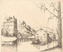 River Landscape with Island Houses, 1545. Creator: Augustin Hirschvogel.