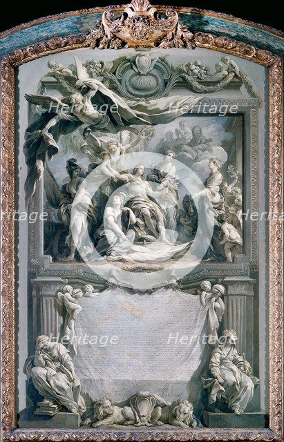 Louis XV gives peace to Europe. Artist: Le Moyne, François (1688-1737)