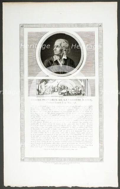 Chalier, 'Procureur' of the Lyon Commune, from Tableaux historiques de la Révolution ..., 1798–1804. Creator: Charles Francois Gabriel Levachez.