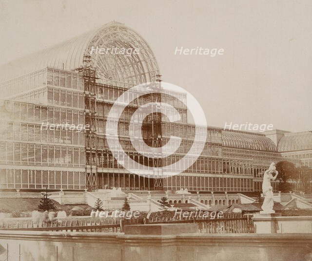 'The Centre Transept - from the Garden', Crystal Palace, Sydenham, 1852-1854. Creator: Philip Henry Delamotte.