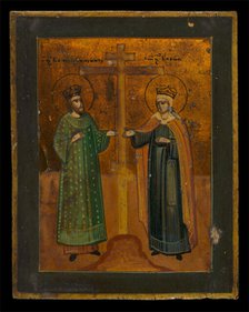 Saint Constantine and Saint Helena with the True Cross, (1850?). Creator: Unknown.