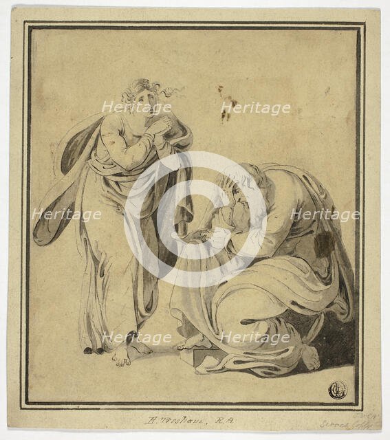 Man and Woman in Attitudes of Distress, n.d. Creator: Henry Tresham.