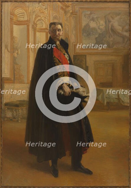 Portrait de Camille Barrère au palais Farnèse, 1906. Creator: Paul Albert Besnard.
