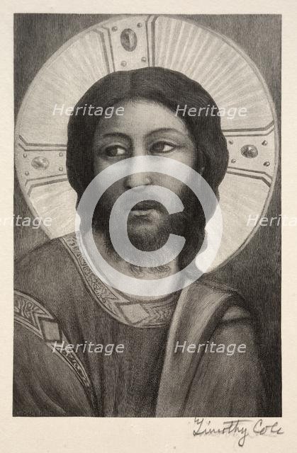 Old Italian Masters: Head of Christ, 1888-1892. Creator: Timothy Cole (American, 1852-1931).