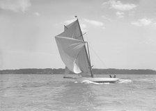 The 8 Metre class 'Norman' running in a good breeze, 1911. Creator: Kirk & Sons of Cowes.
