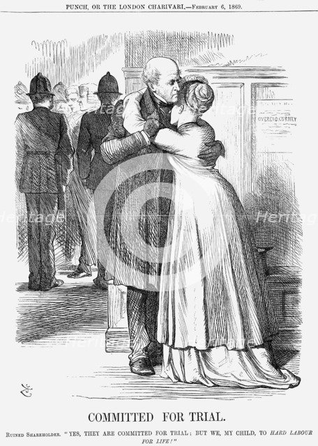 'Committed for Trial', 1869. Artist: John Tenniel