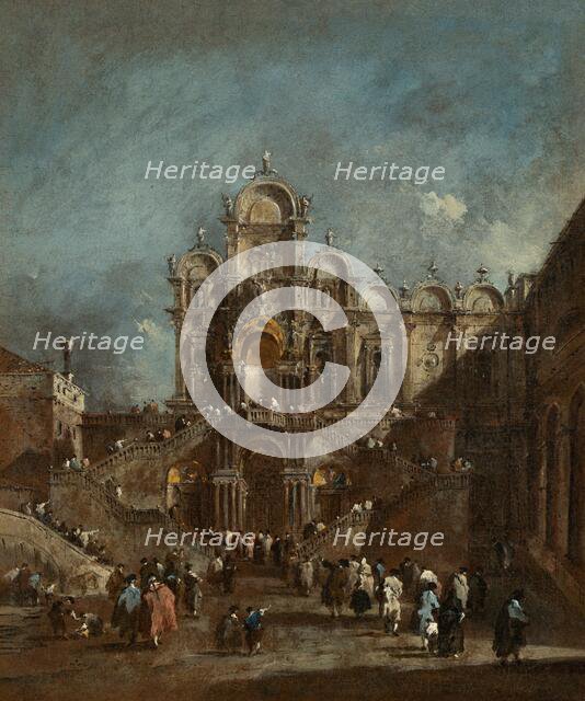 Temporary Tribune in the Campo San Zanipolo, Venice, 1782 or after. Creator: Francesco Guardi.