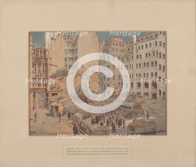 Memorial in Austin Friars, London 1941, (1941). Creator: Anton Abraham van Anrooy.